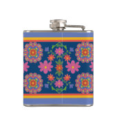 フローラランゴリ縁どパターンブルースキットル フラスク (裏面)