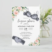 フローラランジェリーパーティー下着ブライダルシャワー 招待状 (スタンド正面)