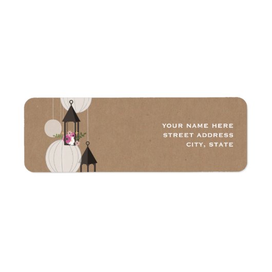 フローラランタンカードストックインスパイア住所 シール (正面)