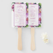 フローララン結婚式 プログラムファンのセット ハンドファン (正面&裏面)