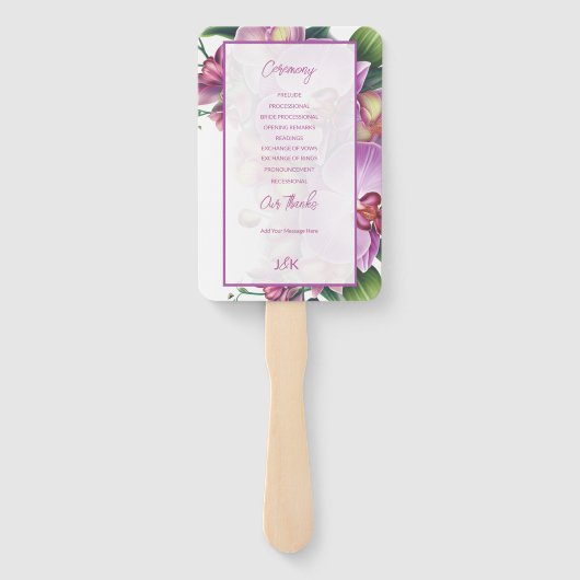 フローララン結婚式 プログラムファンのセット ハンドファン (裏面)