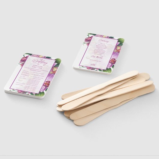 フローララン結婚式 プログラムファンのセット ハンドファン (組立なし)