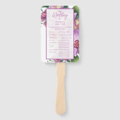 フローララン結婚式 プログラムファンのセット ハンドファン (正面)