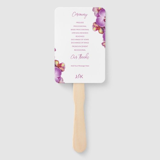 フローララン結婚式 プログラムファンのセット ハンドファン (裏面)