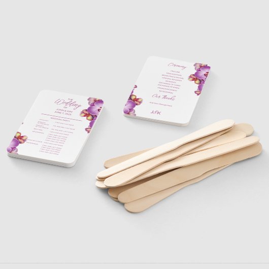 フローララン結婚式 プログラムファンのセット ハンドファン (組立なし)