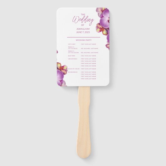 フローララン結婚式 プログラムファンのセット ハンドファン (正面)