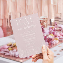 フローララヴモダンイン開花ブライダルシャワーインビタティ