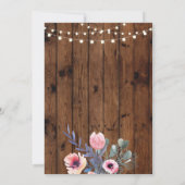 フローラリタイアメントパーティーライトウッドピンク招待状 招待状 (裏面)