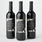 フローラリッピング20s 30th誕生日パーティー ワインラベル (ボトル)