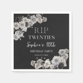 フローラリップ20s30th誕生日パーティーナプキンス スタンダードカクテルナプキン (正面)