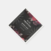 フローラリップ20s 30th誕生日パーティーペーパーNapkin スタンダードカクテルナプキン (角)