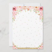 フローラリッ恋しく思トル・オネダーフル1歳の金ゴールド 招待状 (裏面)