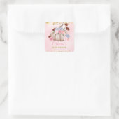 フローラリトルカボチャガールベビーシャワー スクエアシール (バッグ)