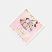 フローラリトルカボチャガールベビーシャワー スタンダードカクテルナプキン (角)