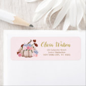 フローラリトルカボチャパーソナライズされた ラベル (インサイチュ)