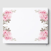 フローラリトルカボチャ女の子ベビシャワーピンクの花 ゲストブック (裏面)