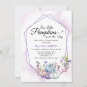 フローラリトルカボチャ秋ベビーシャワー 招待状 (正面)