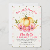 フローラリトルカボチャ誕生日招待状 招待状 (正面)