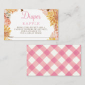 フローラリトルカボチャ赤ちゃんシャワーおむつラッフル ノートカード (正面/裏面)