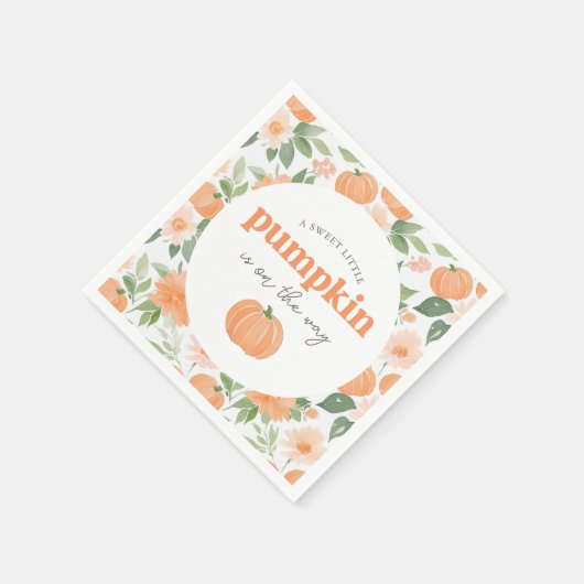 フローラリトルカボチャ赤ちゃんシャワー スタンダードカクテルナプキン (角)