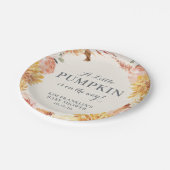 フローラリトルカボチャ赤ちゃんシャワー ペーパープレート (アングル)