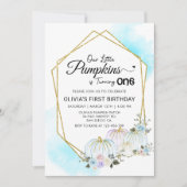 フローラリトルカボチャ1st誕生日パーティー 招待状 (正面)