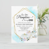 フローラリトルカボチャ1st誕生日パーティー 招待状 (スタンド正面)