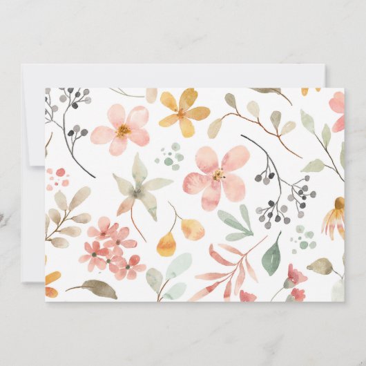 フローラリトルサンシャイン1stバースデーフォト招待状 招待状 (裏面)