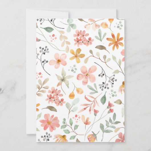 フローラリトルサンシャイン1st誕生日招待状 招待状 (裏面)