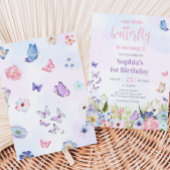 フローラリトルバタフライバースデーパーティー 招待状