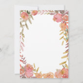 フローラリトルパンプキ素朴ン秋1歳の誕生日 招待状 (裏面)