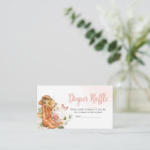 フローラリトル女性のカーボーイベビーシャワーおむつラッフル エンクロージャーカード (スタンド正面)