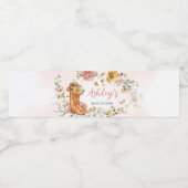 フローラリトル女性のカーボーイベビーシャワー ペットボトルラベル (シングルラベル)