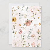 フローラリトル女性のカーボーイベビーシャワー 招待状 (裏面)