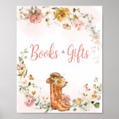 フローラリトル女性のカーボーイ赤ちゃんシャワー本とギフト ポスター (正面)