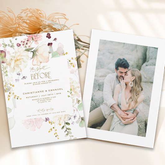 フローラリハーサルの前の夜に緑 招待状