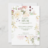 フローラリハーサルの前の夜に緑 招待状 (正面)