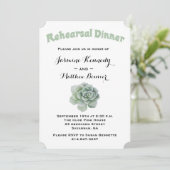 フローラリハーサルディナーグリーン多汁性サボテン 招待状 (スタンド正面)