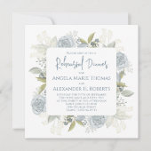 フローラリハーサルディナーダスティーブルーバラ花 招待状 (正面)