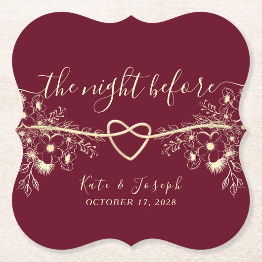 フローラリハーサル素朴ディナー前の夜 ペーパーコースター (正面)