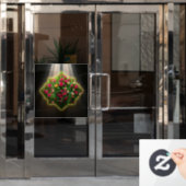 フローラリビングウォールデジタルアート ウィンドウサイン (オフィスドア)