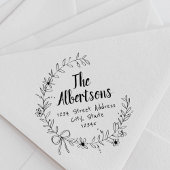 フローラリボンリースファミリ名差出人住所 セルフインキングスタンプ