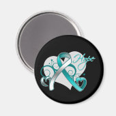 フローラリボン希望 – 子宮頸がん マグネット (正面/裏面)