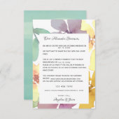 フローラリマインダー結婚式招待状RSVPカード 出欠カード (正面/裏面)