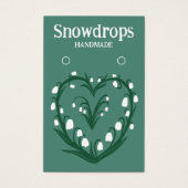 フローラリリーイヤリングネックレスジュエリーディスプレイカード (正面)