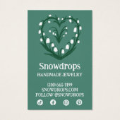 フローラリリーイヤリングネックレスジュエリーディスプレイカード (裏面)