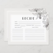 フローラリリーブライダルシャワーレシピカード (正面/裏面)