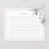 フローラリリーブライダルシャワーレシピカード (裏面)