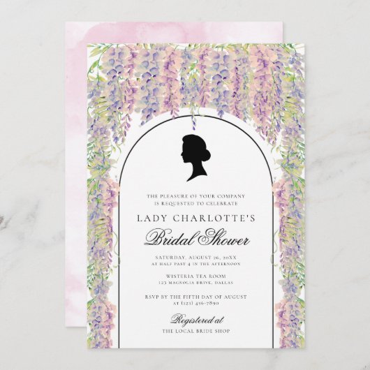 フローラリージェンシーエレガントブライダルシャワー 招待状 (正面/裏面)