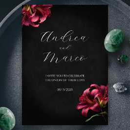 フローラリージーダークゴシック結婚式招待状 招待状